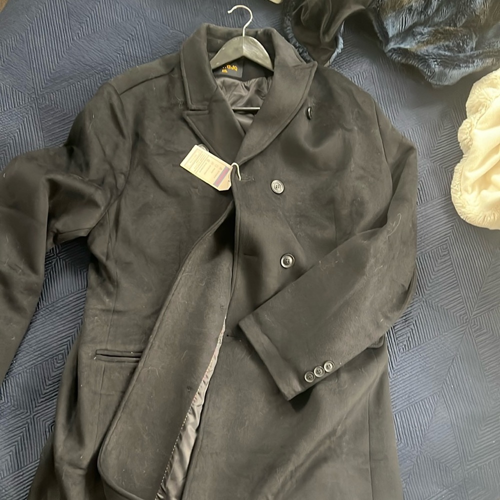 Wool and polyester trench coat. Brand new with tags